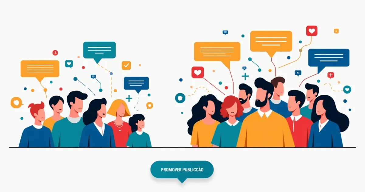 Gráfico visualizando alcance de anúncio pago em redes sociais